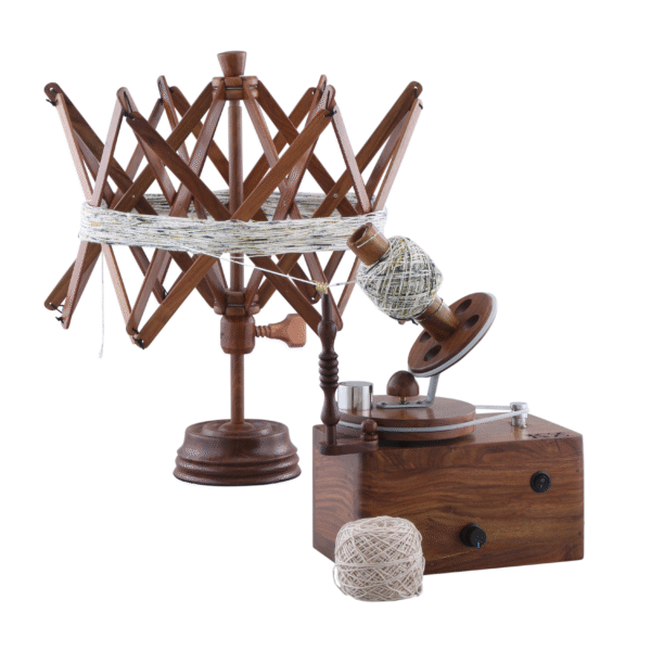 Electric Yarn Ball Winder - Premium Wooden Construction, Fully Automatic, Quiet & Effortless Yarn Winding